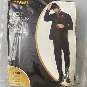 Spirit Black 20's Gangster Suit with Red Accents